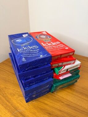 14 Boxes Vintage Silver Icicles Tinsel for Christmas Tree 23500 Strands NOS